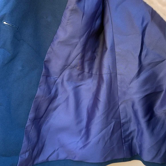 Derek Lam 10 Crosby | Eliza Double Breasted Blue Stretch Cotton Jacket size 4 - Picture 6 of 10